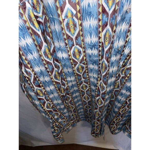 Wrangler Men’s Western Shirt Size 2XL Multicolor Aztec Going Out Party Rodeo - Picture 6 of 12